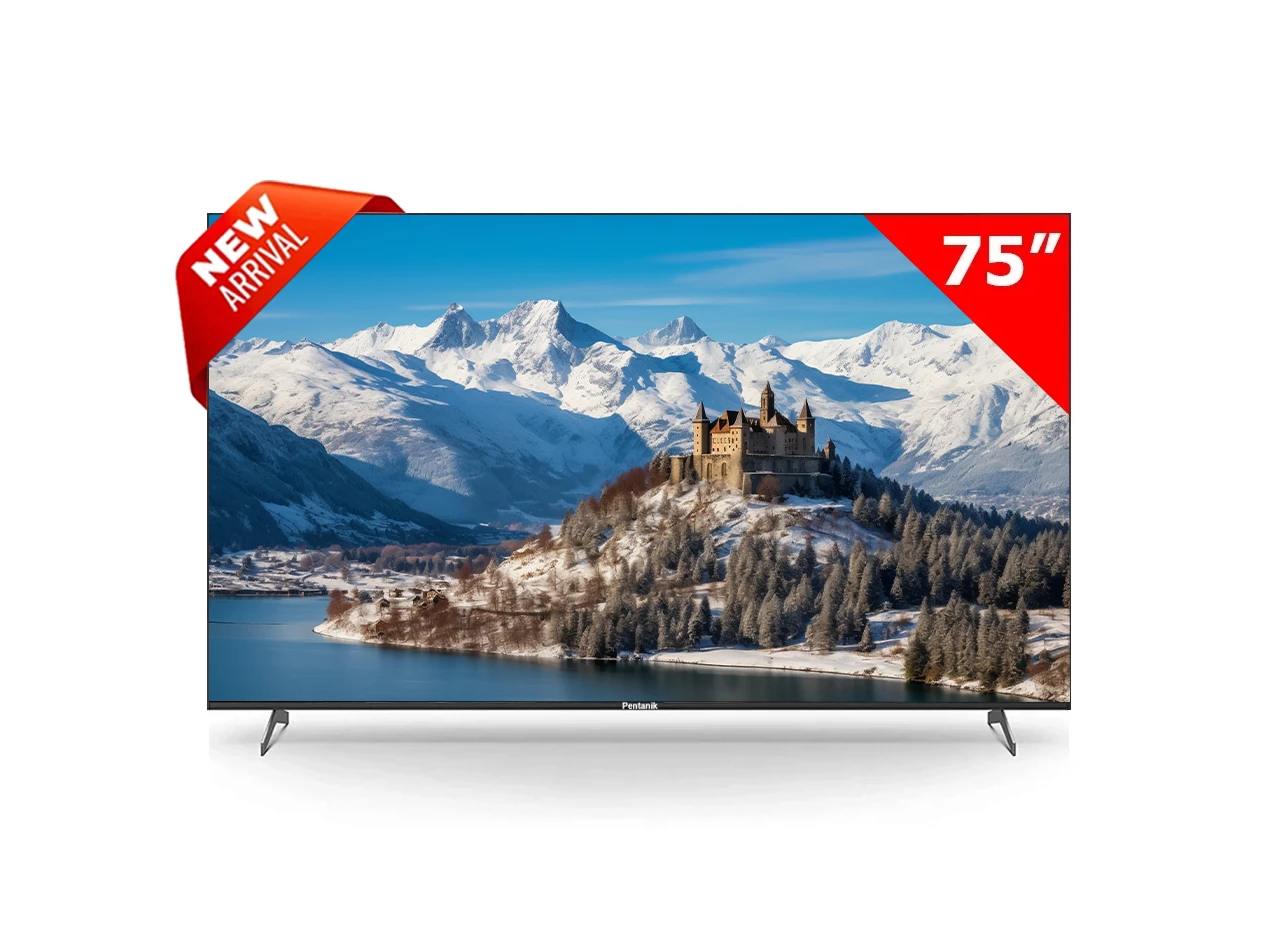Pentanik 75 Inch 4K Frameless Voice Control Android TV